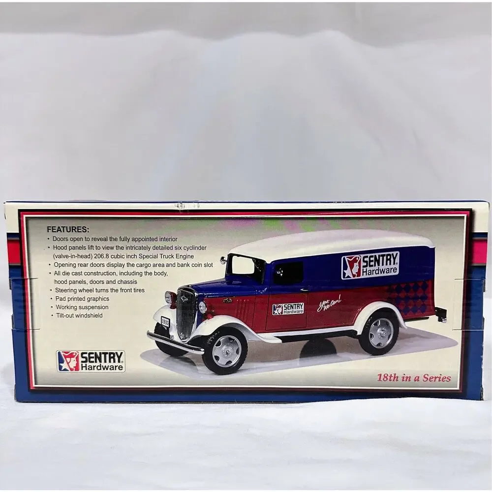 1935 Chevrolet 1-1/2 Ton Panel Van-Sentry Hardware-1:24 Diecast Crown-Ertl-New